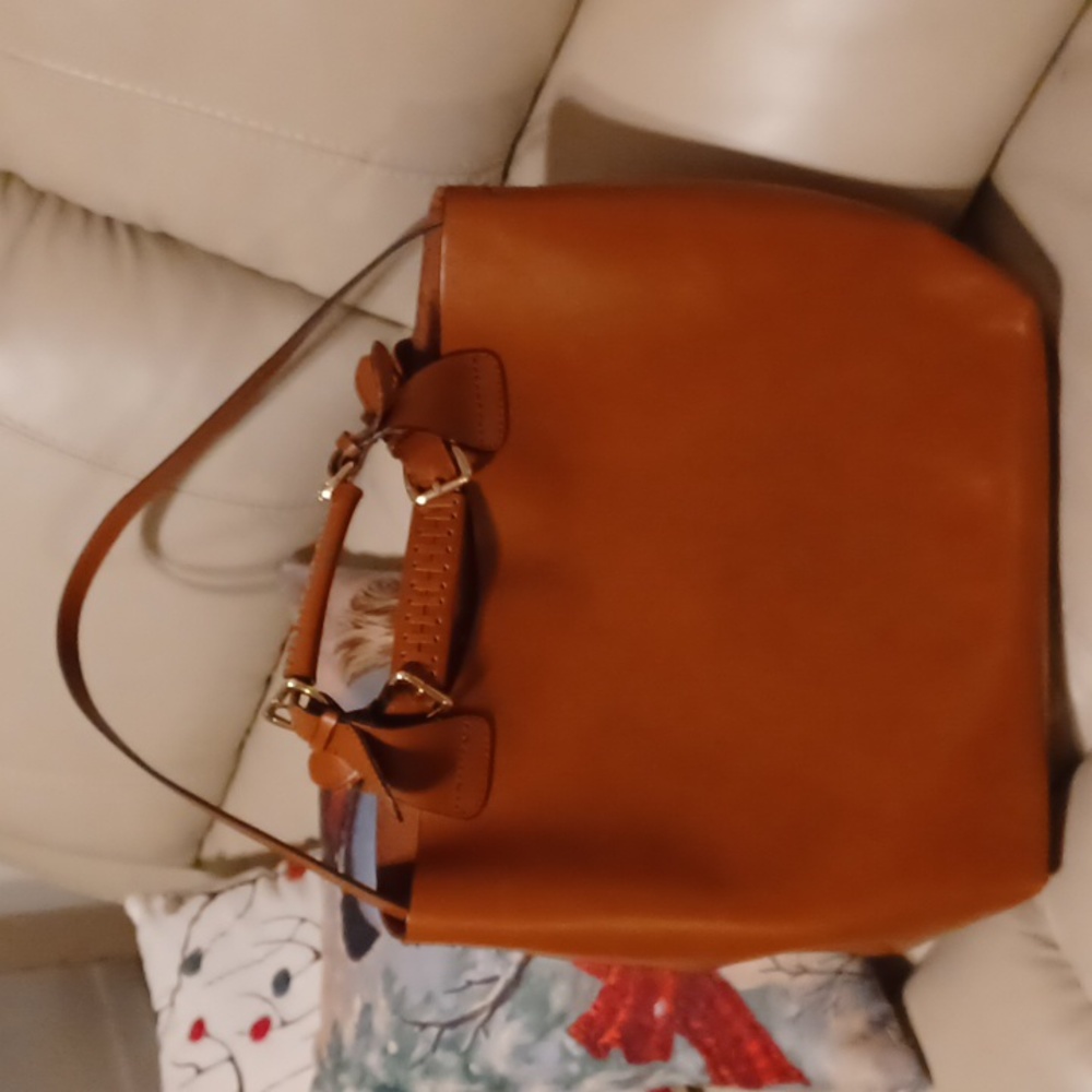 Zara Rare Large Leather Shopper Tote Bag. Next to new!
